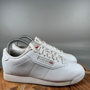 Reebok Princess Women's Classic Leather White Sneakers Shoes Size 8